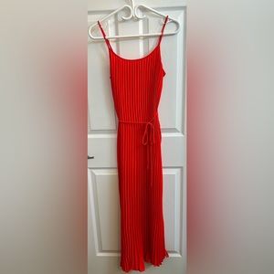 Banana Republic gorgeous red pleated dress.